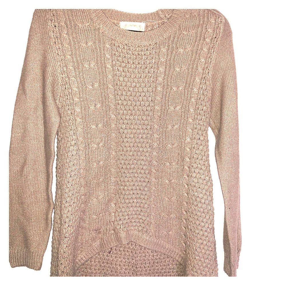 Tan high low sweater